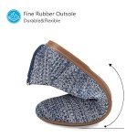 Blue Print Knit Ballet Flats for Women