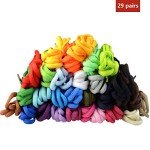 29 Pairs Colorful Round Laces for Athletic Shoes