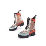 Colorful Cape Robbin Kingston Combat Boots for Women