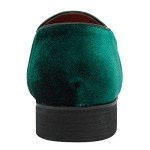 Colorful Men’s Velvet Slip-On Loafers – Blue & Gold