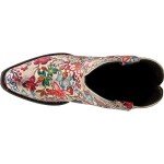 Colorful Floral Women's Faux Leather Cowboy Boots