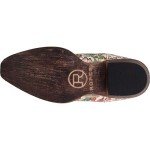 Colorful Floral Women's Faux Leather Cowboy Boots