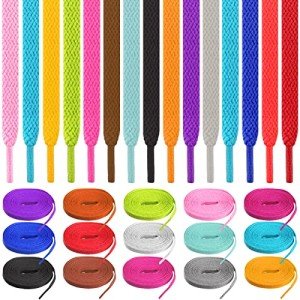 15 Pairs Colorful Flat Athletic Shoe Laces