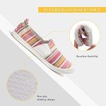 Colorful Stripes Slip-On Canvas Sneakers for Women