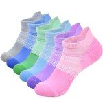 Colorful Cushioned Ankle Socks for Women - 6 Pack
