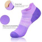 Colorful Cushioned Ankle Socks for Women - 6 Pack
