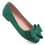 Colorful Bowknot Ballet Flats for Women - Green