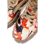 Colorful Chunky Platform Combat Boots with Zipper