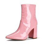 Colorful Women's Mid Calf Block Heel GoGo Boots