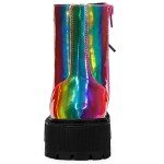 Allegra K Women's Colorful Lace-Up Platform Boots