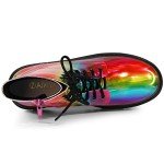 Allegra K Women's Colorful Lace-Up Platform Boots