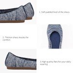 Blue Print Knit Ballet Flats for Women