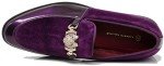 Purple Rhinestone Glitter Slip-On Dress Shoes for Men