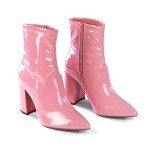 Colorful Women's Mid Calf Block Heel GoGo Boots