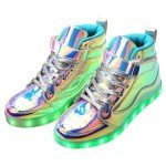 Colorful LED Light Up High Top Sneakers
