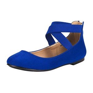 Colorful Elastic Ankle Strap Flats for Women