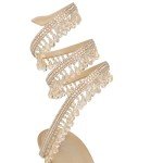 Colorful Rhinestone Tassel High Heel Sandals for Women