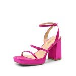 Hot Pink Platform Strappy Heels for Parties