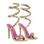 Colorful Rhinestone Ankle Wrap Heeled Sandals