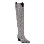 Colorful Rhinestone Thigh High Cowgirl Boots for Women