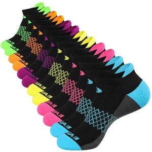 Colorful Women's Ankle Socks - 6 Pairs for Running