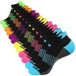 Colorful Women's Ankle Socks - 6 Pairs for Running