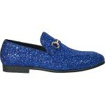 Metallic Glitter Slip-On Loafers for Men