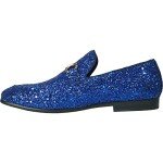Metallic Glitter Slip-On Loafers for Men