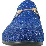 Metallic Glitter Slip-On Loafers for Men