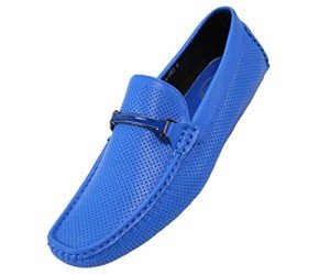 Royal Blue Slip-On Driving Moccasins for Men