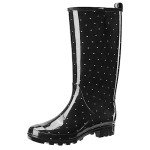HISEA Women's Colorful Knee High Rain Boots