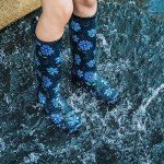 HISEA Women's Colorful Knee High Rain Boots