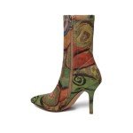 Vivianly Women's Colorful Pointy Toe Stiletto Boots