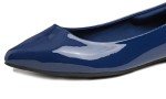 Colorful Women's Pointed Toe Ballet Flats - Navy