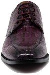 Purple Crocodile Print Oxford Dress Shoes for Men