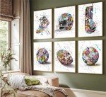 Colorful Sports Canvas Art for Boys' Rooms