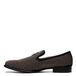 Stacy Adams Men's Black/Gold Studded Slip-On Loafer