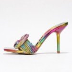 Cape Robbin Flynn Colorful Rhinestone Stiletto Heels