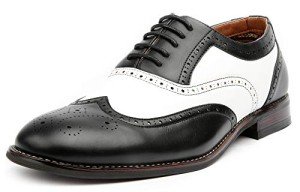 Colorful Men's Two-Tone Wingtip Oxford Shoes