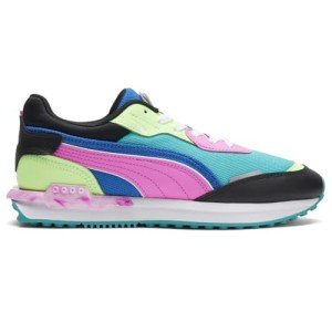 PUMA Women's City Rider Marble Sneakers - Green/Pink