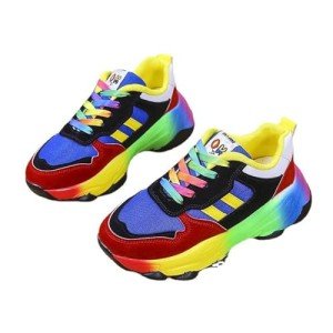 Rainbow Slip-On Sneakers with Arch Support