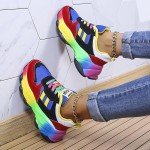 Rainbow Slip-On Sneakers with Arch Support