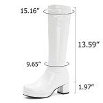 Colorful Women's Knee High Platform Cosplay Boots