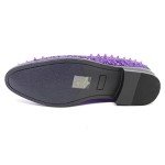 Purple Sparkly Spike Loafers for Men