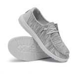 Hey Dude Women's Wendy Sox Glacier Grey Slip-Ons