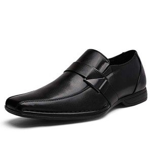 Stylish Black Leather Dress Loafers for Men