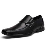 Stylish Black Leather Dress Loafers for Men
