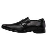 Stylish Black Leather Dress Loafers for Men