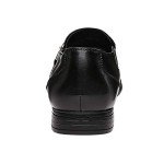 Stylish Black Leather Dress Loafers for Men