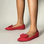 Stylish Red Slip-On Flats for Women